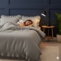 ETEHOMETEX %100 Doğal Pamuk Çift Kişilik Fırfırlı Nevresim Seti 200x220 cm TAŞ 8696474232034
